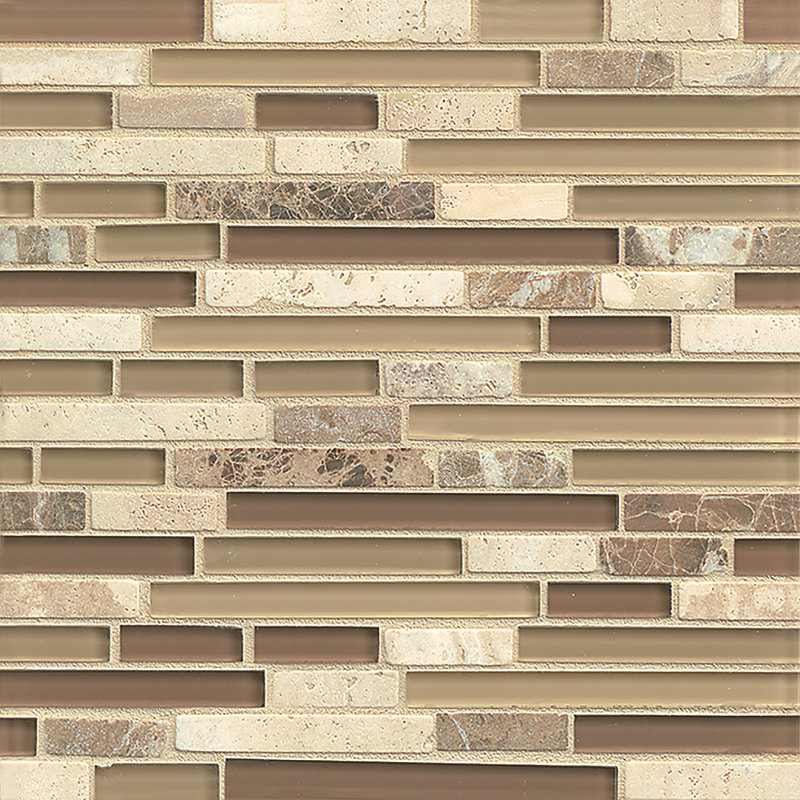 Eclipse Glass Linear Mosaic Wall Tile, Tenby