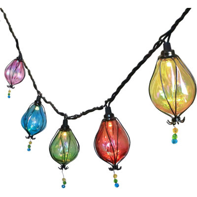 Multicolor Outdoor String Lights With 10 Bulbs Connectable Waterproof, Indoor Outdoor Patio Light,(Culinan/10Ft)