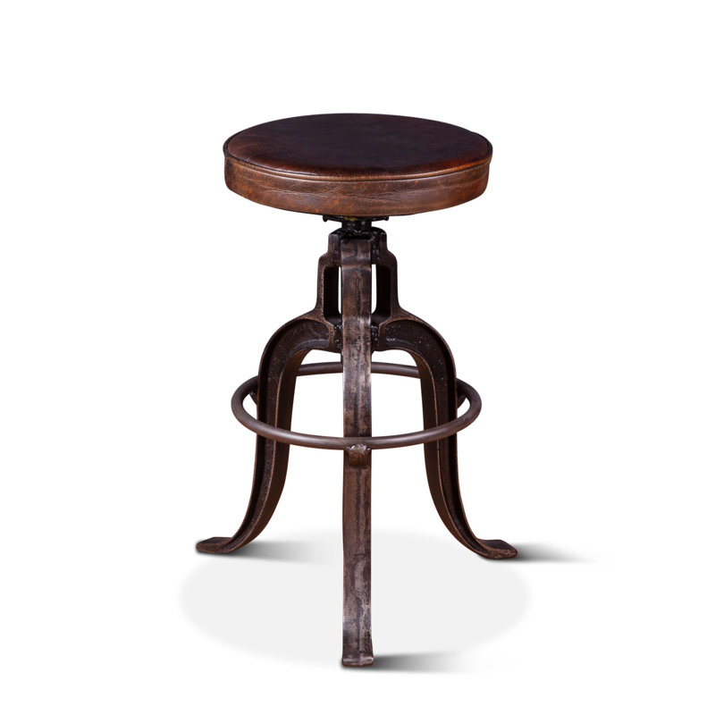 Tabouret de bar à hauteur ajustable Hamish, Brun