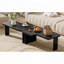 Table basse modulaire avec motif d'épissure - noir, 41,7 po x 35 po