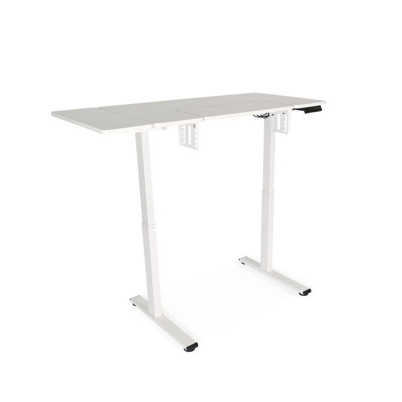 Eleanor Adjustable Height White Steel Sewing Table