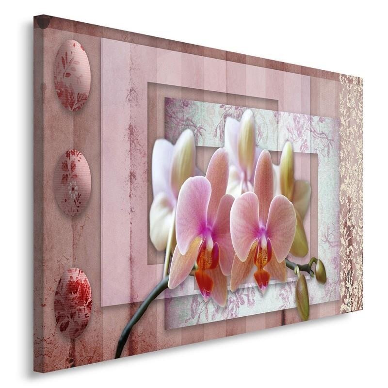 Leinwandbild Rosa Orchidee