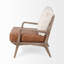 Fauteuil en cuir beige et brun