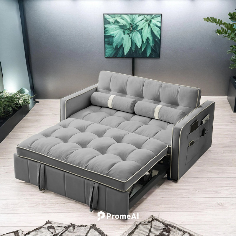 Canapé-lit escamotable, Gris