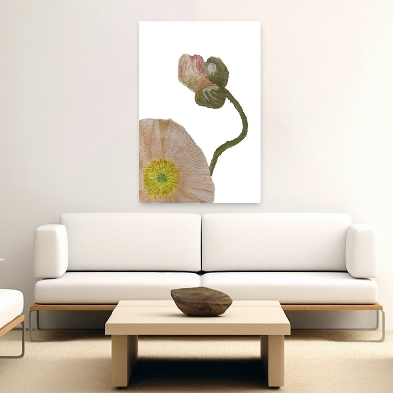 Art contemporain Art contemporain coquelicot, H 60 po x l 40 po