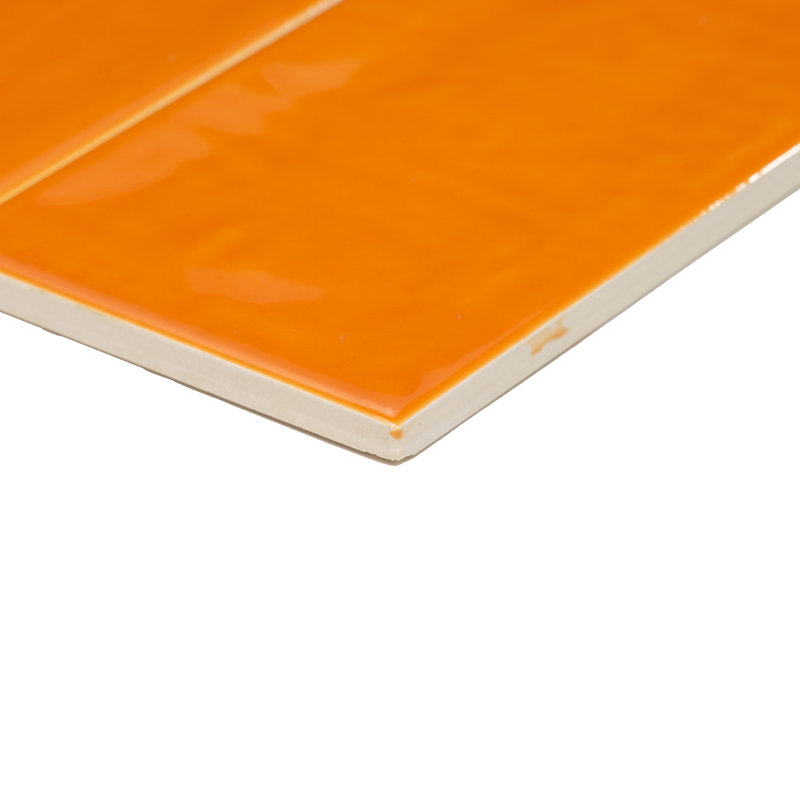 Jade 4" x 8" Subway Wall Tile, Papaya Orange 