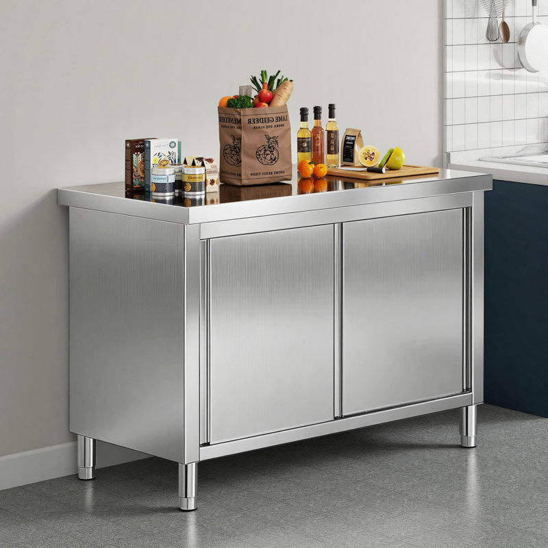 CWG001- Stainless Steel Work Cabinet - Double Layer -48 inches - Original Color of Stainless Steel