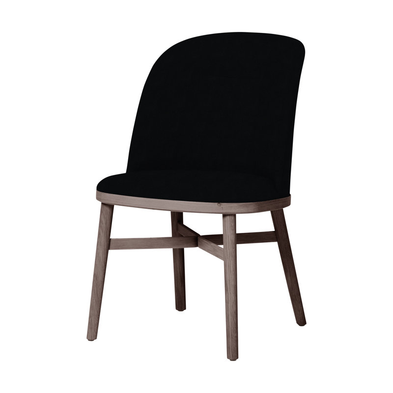 Bund 18'' H Upholstered Dining Chair, Soap Finished Walnut, Main Line Flax MLF20