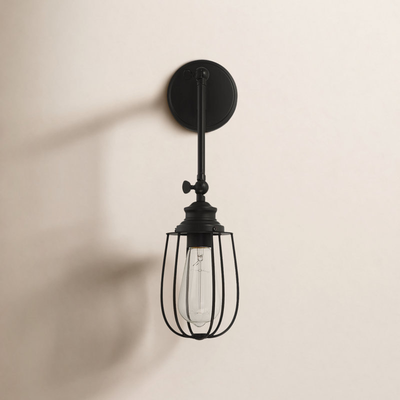 Swing Arm Sconce, Black