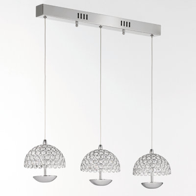 Alessa 3 - Light Chrome LED Single Pendant