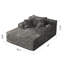 Chaise longue rembourrée en velours côtelé Compression-1338575058