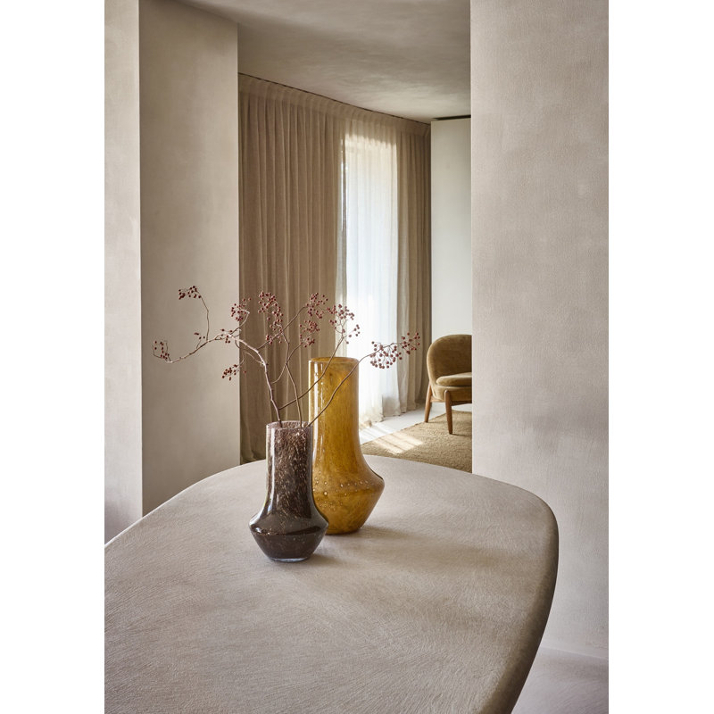 Vase en verre brun Alexes, H 11,81 po x l 6,88 po x P 6,88 po, Brun