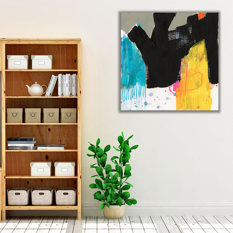 Primaire action III - reproduction d'art sur toile, H 16 po x l 16 po