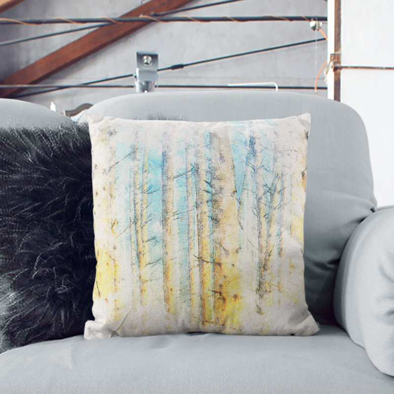 Sunlight upon the Trees Cushion with Filling, 55cm H x 55cm W x 20cm D