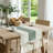 Green Tassel Table Runner, 12 X 72 Inches, Rustic Bohemian Style, Exquisite Decoration For Home Parties And Dining Tables.-1974223499