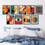 Affiche géométrique colorée de formes abstraites Mid Century Modern Wall Art, décor minimaliste encadré sur papier, 9 pièces-92574271-92574274