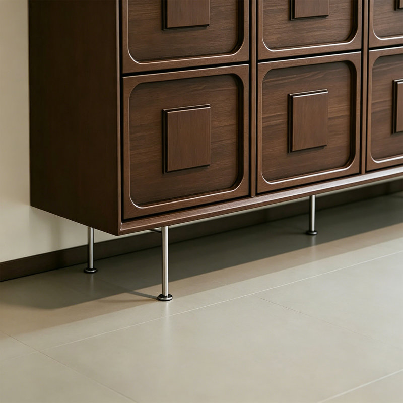 Buffet luxueux rétro de style chinois, H 33,4 po x l 53,1 po x P 17,7 po