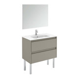 Ensemble de meuble-lavabo simple l 32 "avec miroir Ambra