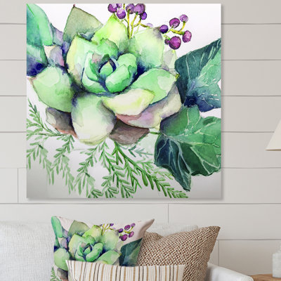 Peinture de fleurs succulentes - sur