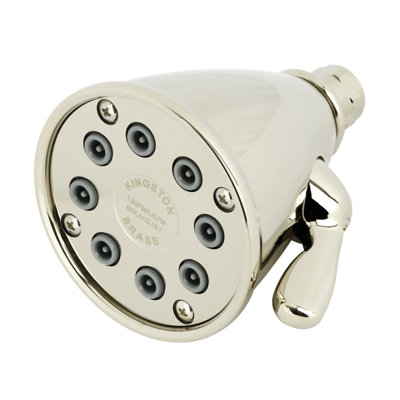 Kingston Brass Shower Scape 3-5/8-Inch Round Adjustable Jet Spray Brass Shower Head