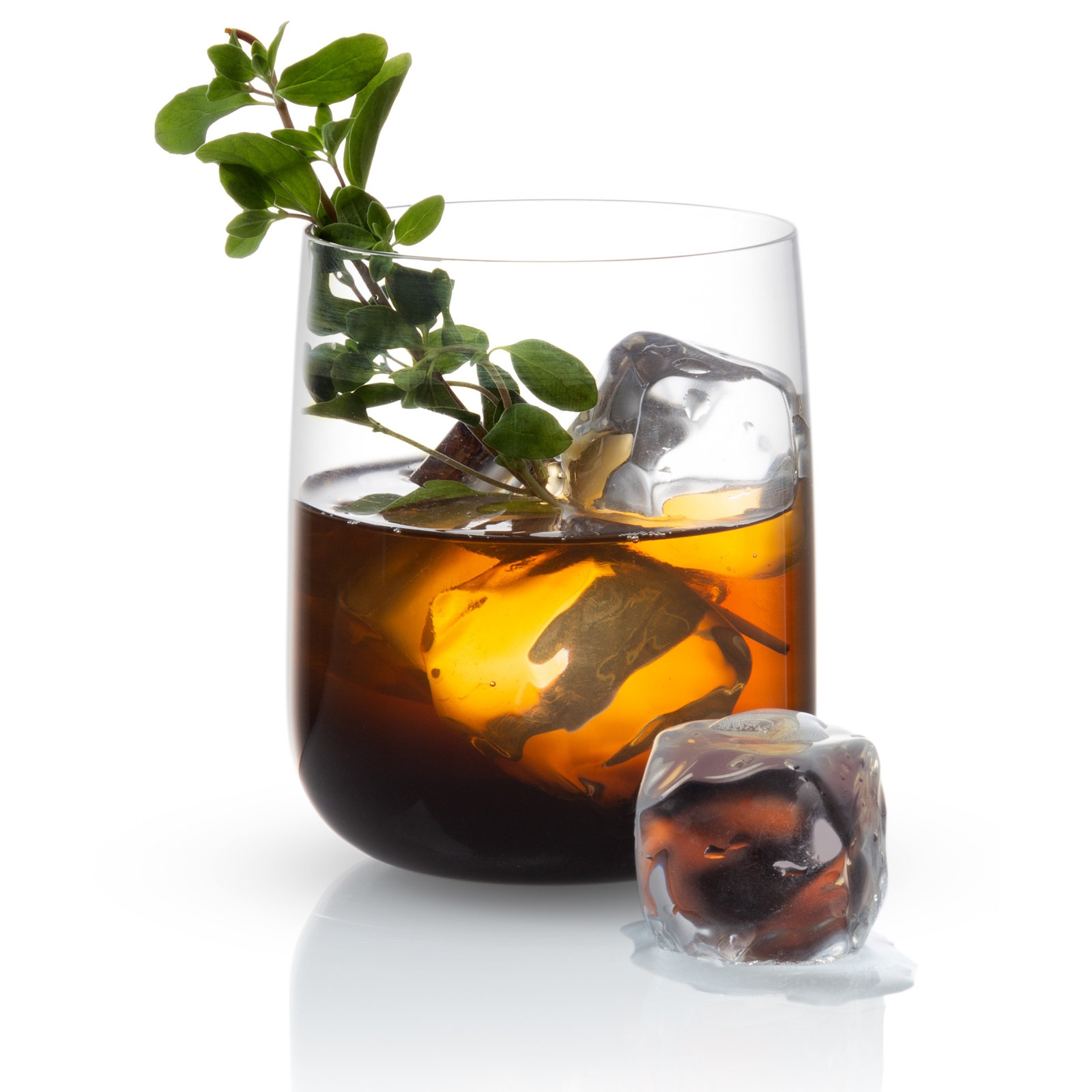 JoyJolt Black Swan Highball Drinking Glass, 13.7 Oz