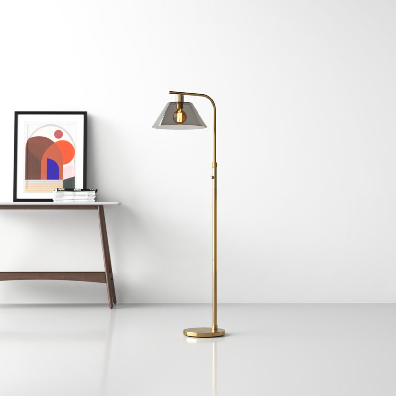 57.5'' Antique Brass Task Floor Lamp