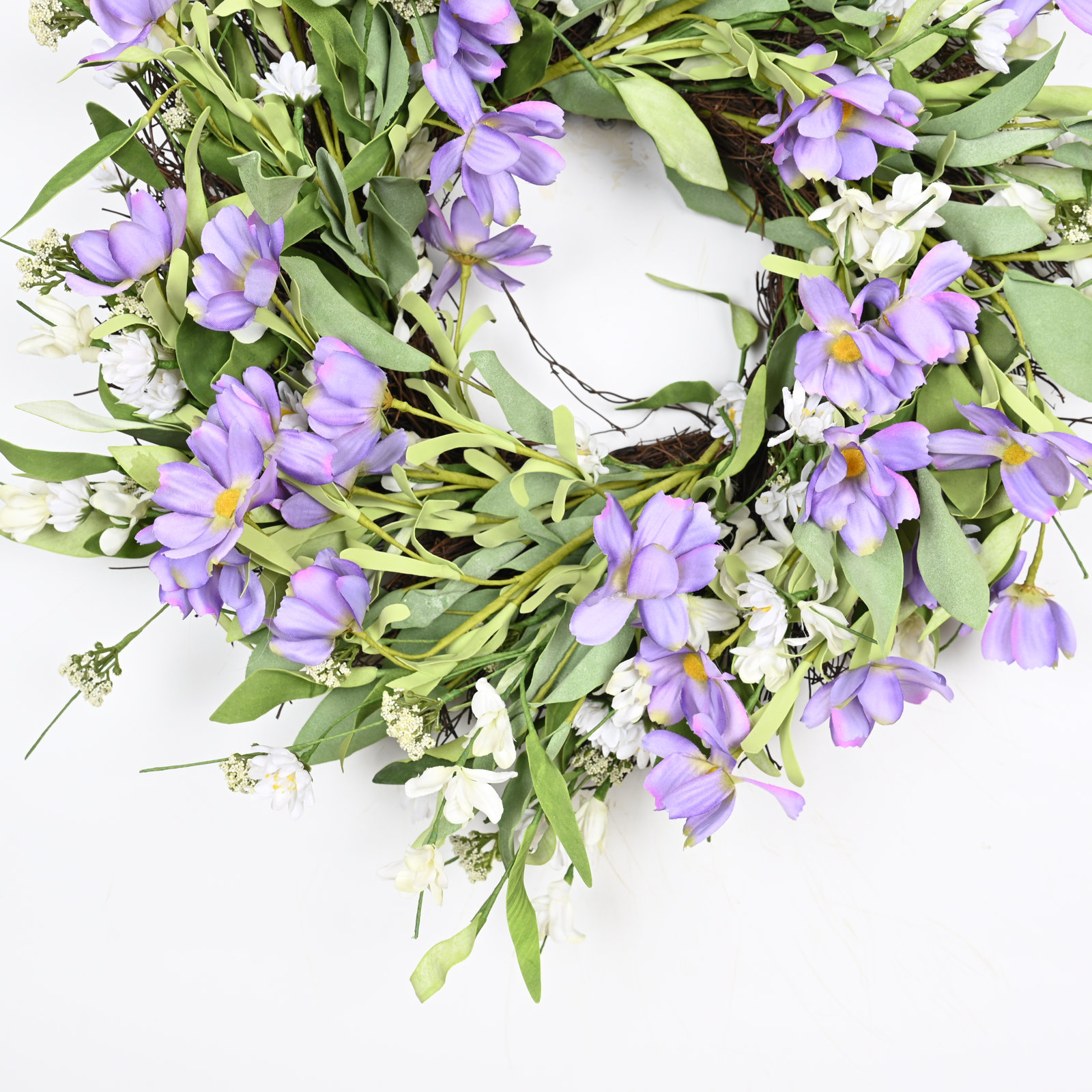 22" Handcrafted Wildflower No Holiday Wreath