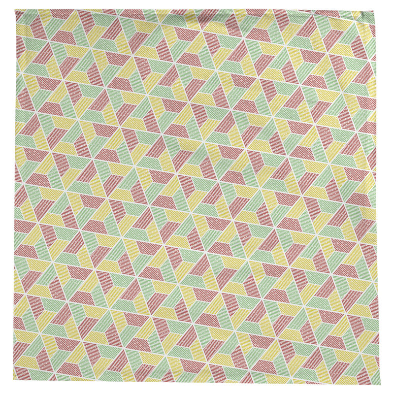 Leffel Trapezoids Tablecloth, Green/Yellow/Red