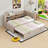 Twin Upholstered Daybed with Trundle, Built-in Storage Shelves and USB-682762827