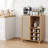 Sideboard Cabinet With Storage, 34 Inch Wine Bar Cabinet With Wine Racks, Buffet Cabinets For Home, Living Room-1701222462