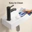 Petit lavabo rectangulaire en céramique pour salle de bain