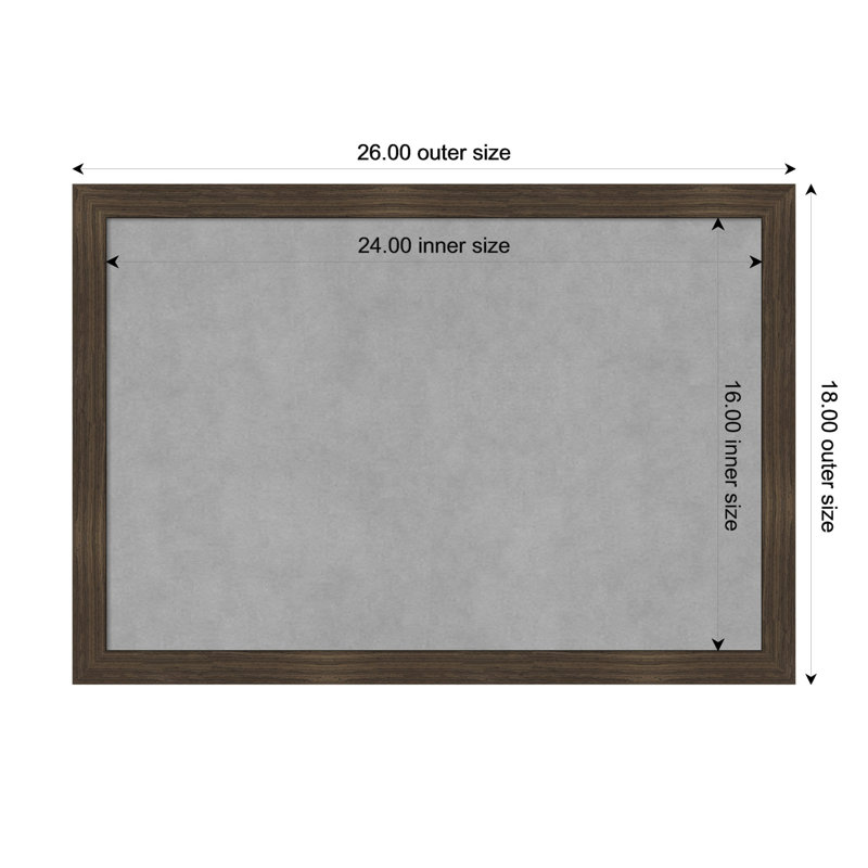Tableau magnétique Musa Woodgrain, H 18 po x l 26 po