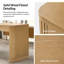 Bureau cannelé en bois massif l 60 po Satine Aranza avec gestion des câbles et prises de courant-2067079405