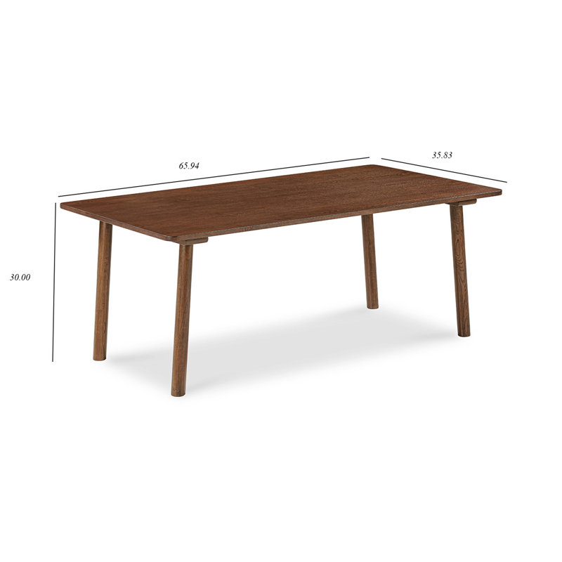 Joeris 66" Rectangular Dining Table, Dark Walnut