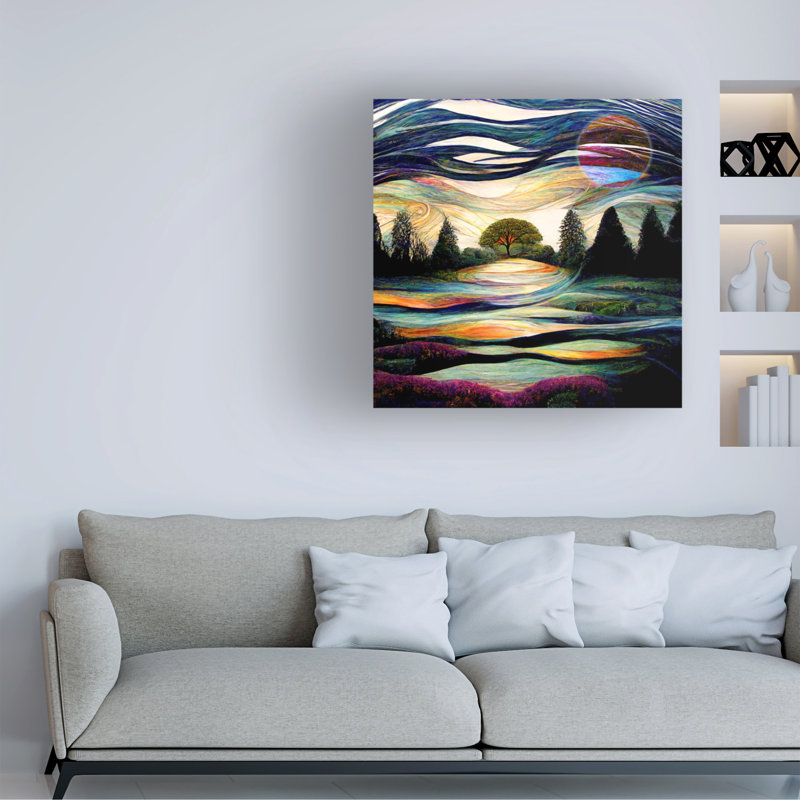 Art sur toile «Bachelo Sasha, madame lune», H 24 po x l 24 po