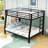 Metal Bunk Bed With Dual Side Ladders And Guardrail-1322669734