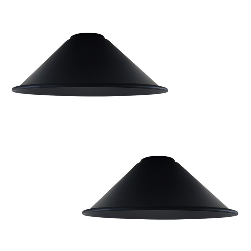 Nikias 10cm H Metal Cone Shape Lamp Shade ( Uno ), Black
