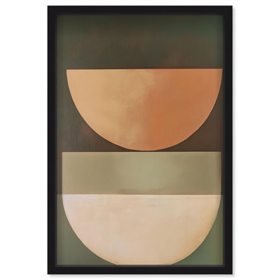 Oliver Gal Sun-Kissed Minimalism I Abstract - Luxury Shadowbox Framed Wall Art