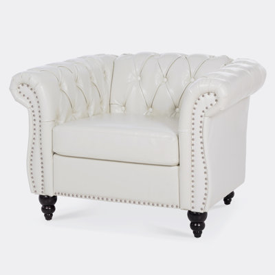 Charlirae 32.09'' Wide Tufted Armchair -  Alcott HillÂ®, 9C941AFA20EB41F682041522E80B8B3E