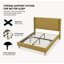 Eriksay Low Profile Upholstered Platform Bed with Wingback Headboard-296471638-285553481