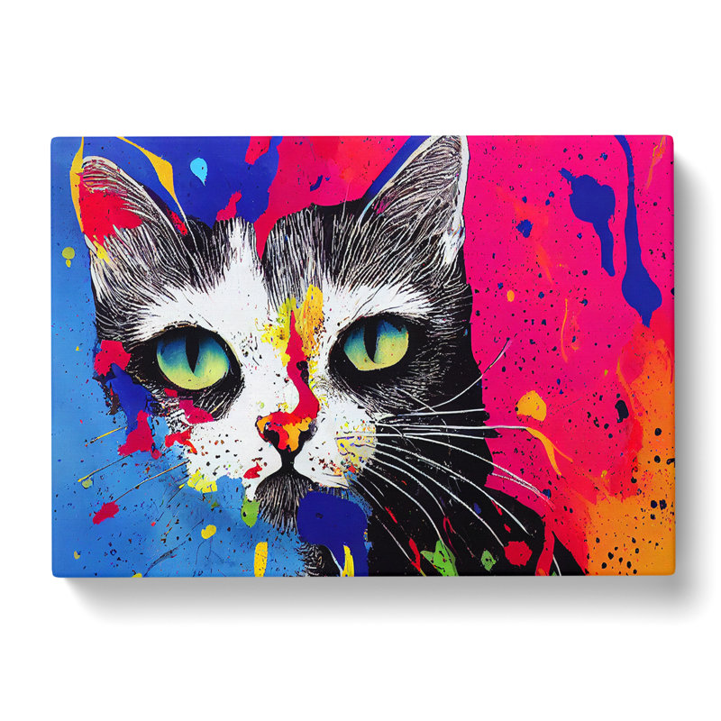 Cat Splashed Vol.6 Abstract - Wrapped Canvas, 35cm H x 50cm W x 3cm D