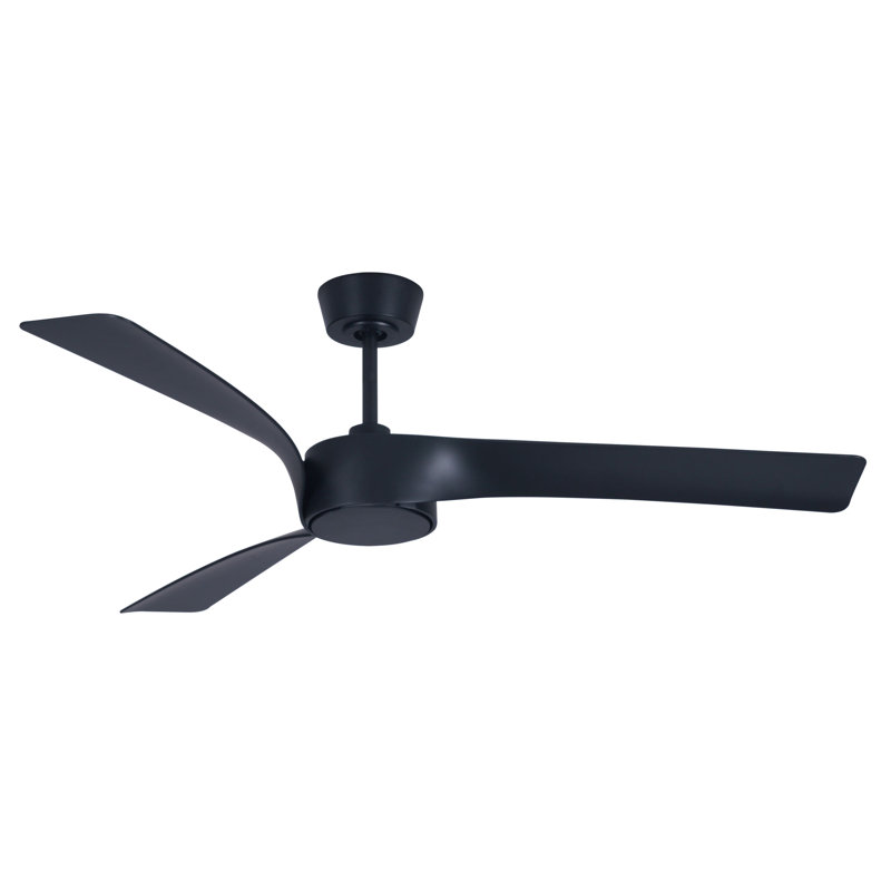 Avdul 132cm Ceiling Fan with Light Kit, Black