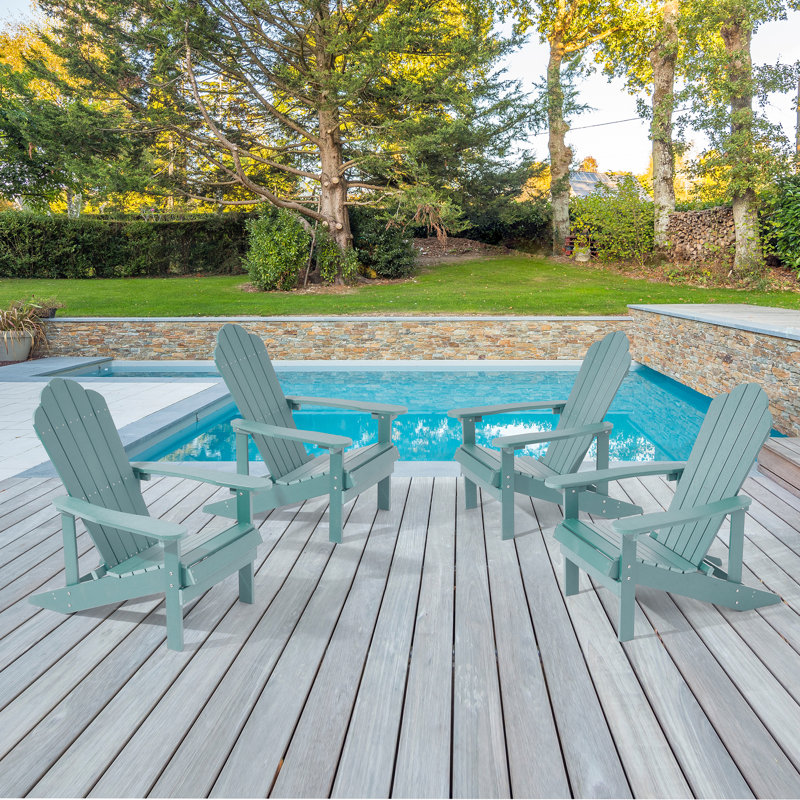 Chaise Adirondack en plastique Insani, Lac bleu