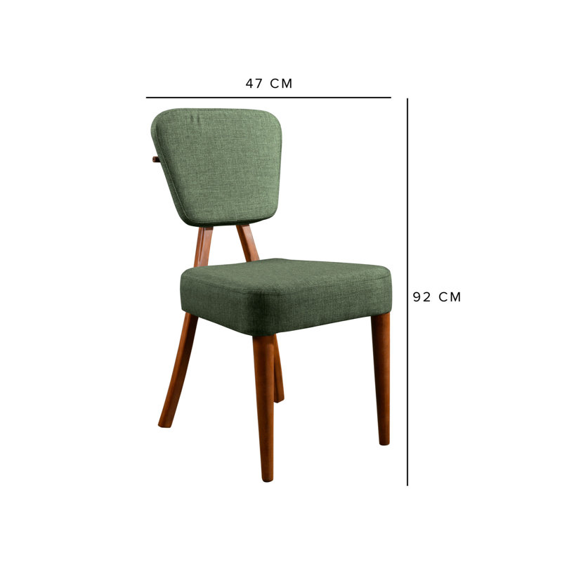Ensemble repas pour quatre personnes, Noyer / vert