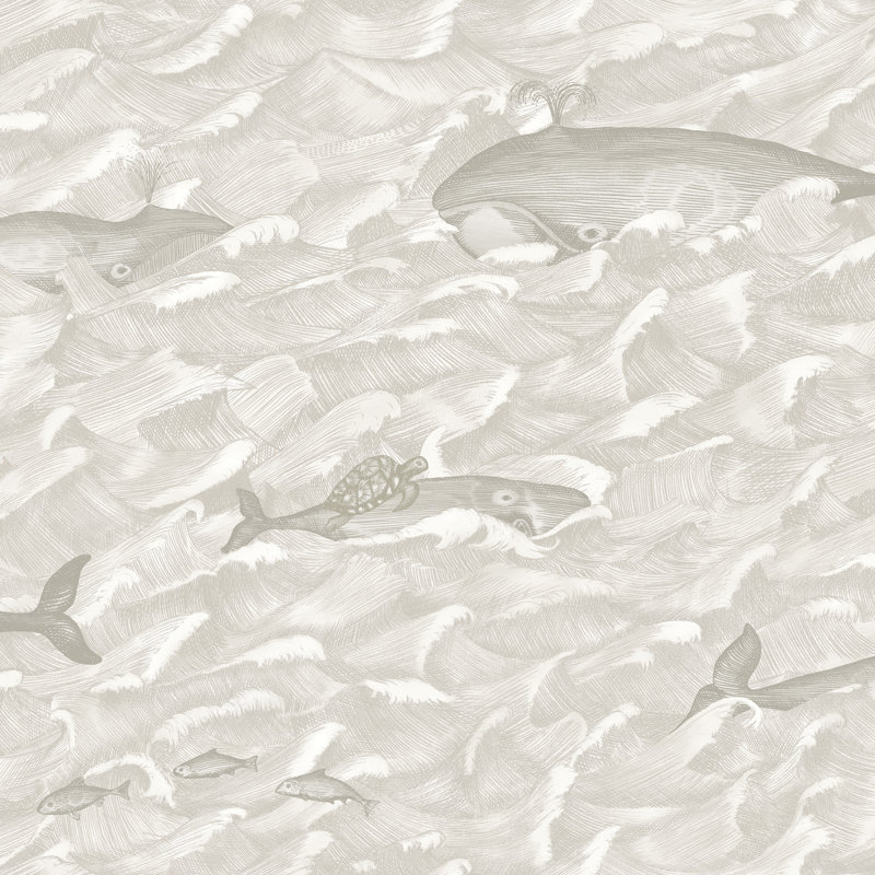 Whimsical Animal Print Wallpaper Roll, Neutral