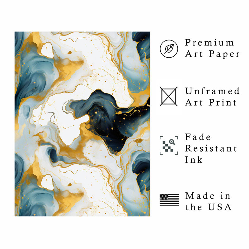 «Abstract Brush Strokes», reproduction d'art moderne sans cadre, H 7 po x l 5 po
