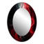 «Sosthina Red Black Contemplative Abstraction VI - Waves Unique Wall Mirror, Red-1786478682-1786478683