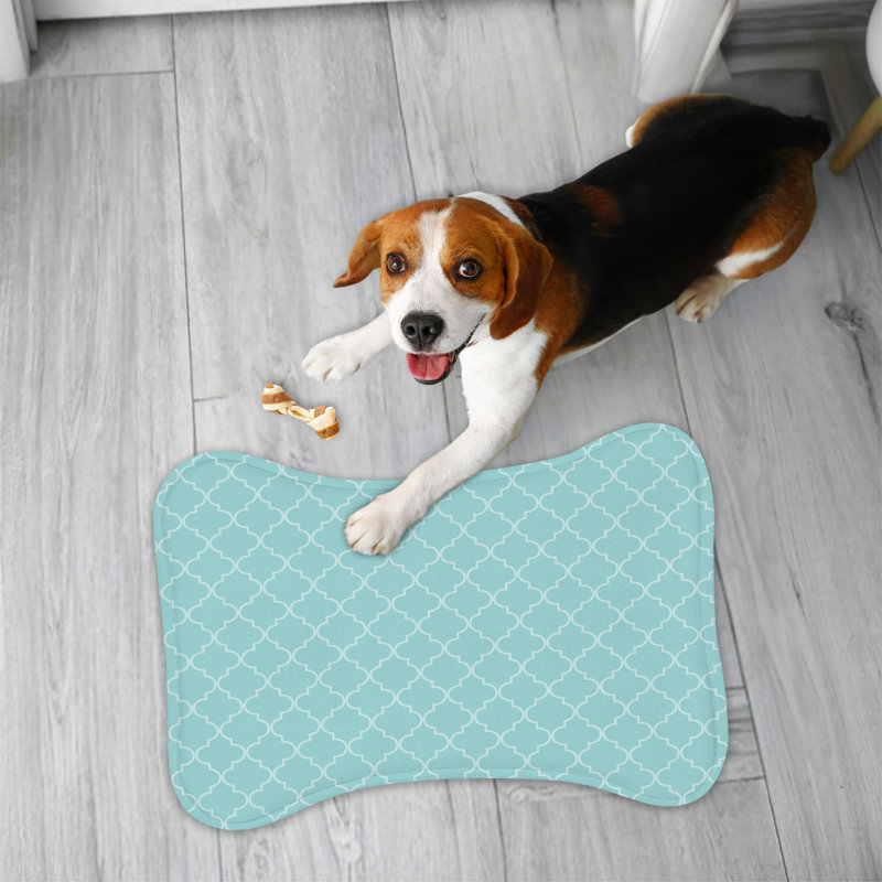 Tapis d'alimentation en forme d'os Aqua Pink Glow - 1 pièce