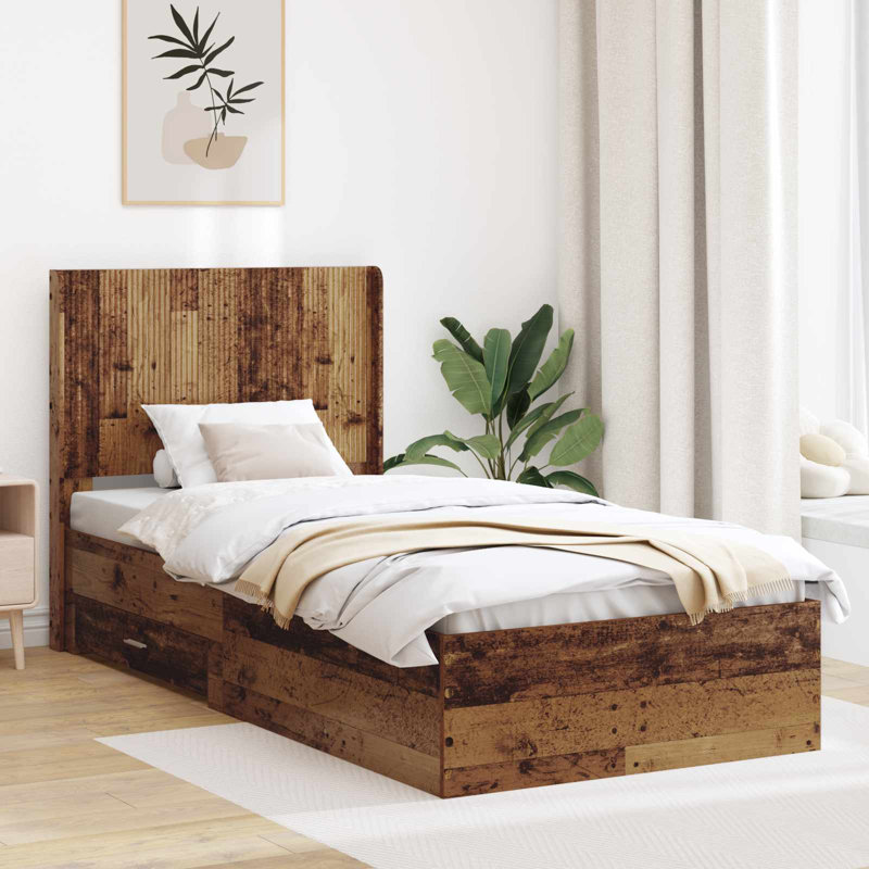 Bed Frame, Single (3'), Old Wood