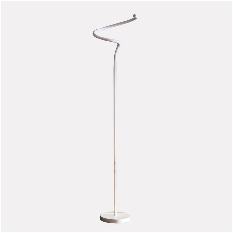Lampe sur pied 52 po en forme de tube courbé en S 52